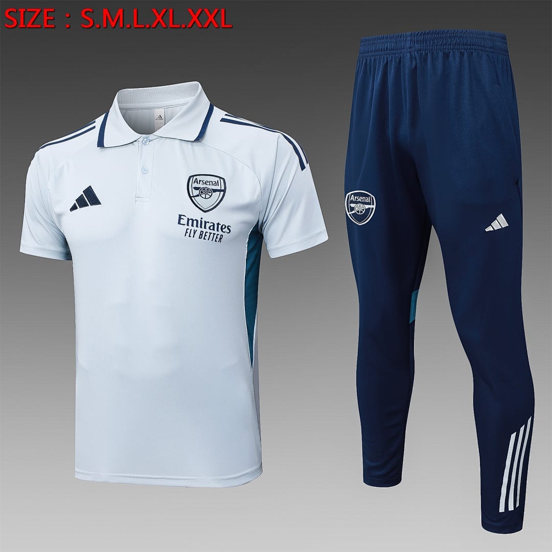 Arsenal 25/26 Polo · Gris Claro