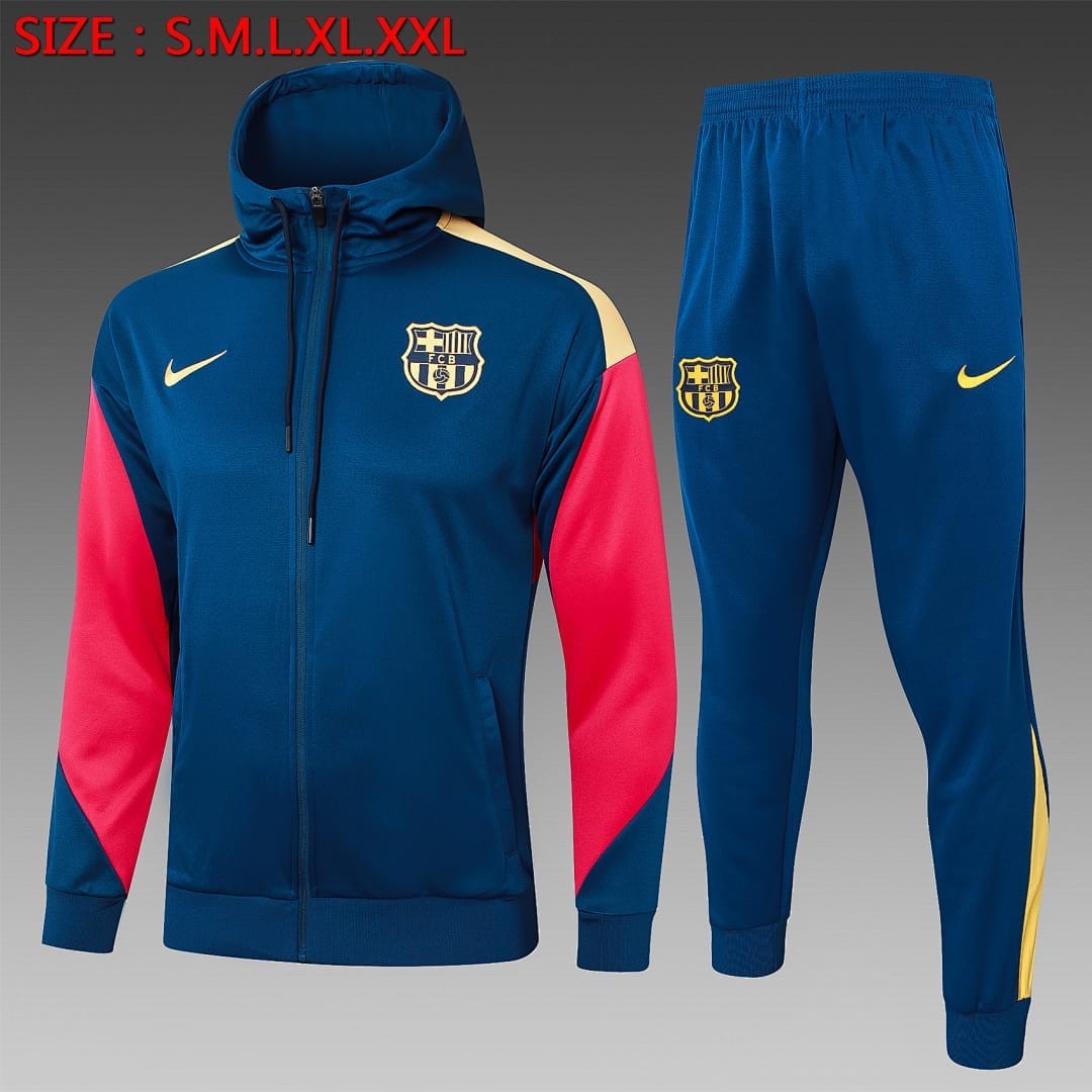 FC Barcelona 24/25 Chaqueta con Capucha · Azul Marino