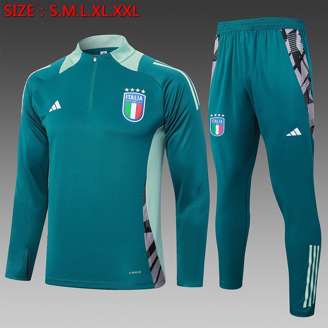 Italia 24/25 Sudadera · Verde Oscuro