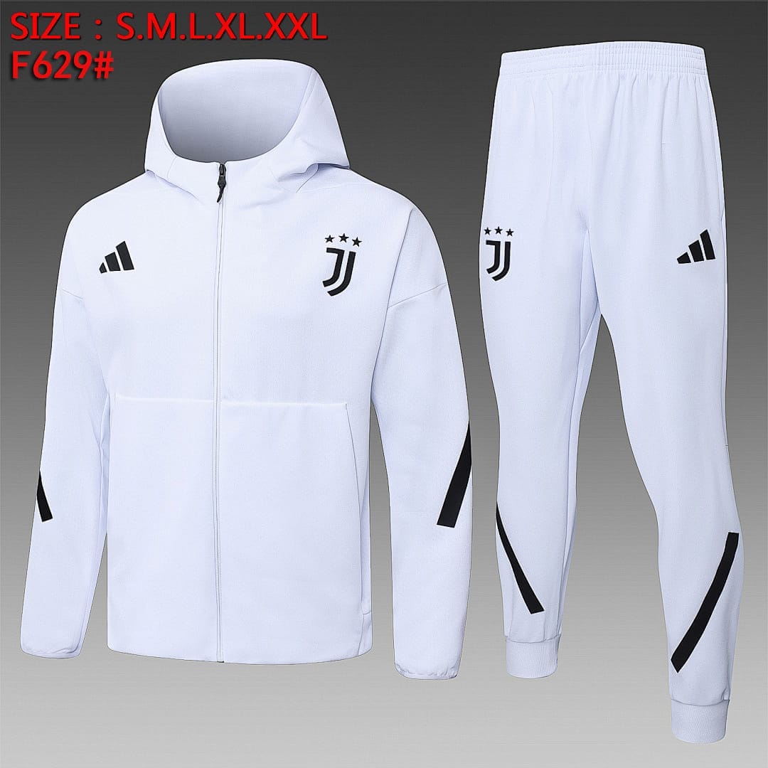 Juventus 25/26 Chaqueta con Capucha · Blanco