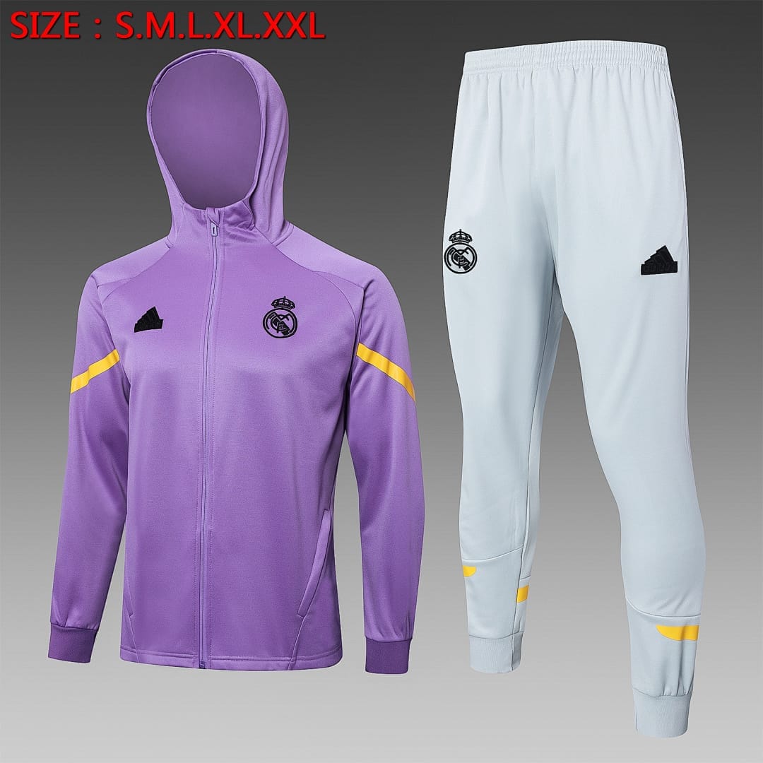Real Madrid 24/25 Chaqueta con Capucha · Morado