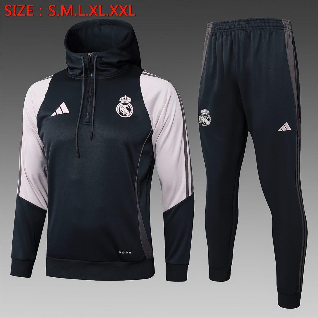 Real Madrid 24/25 Sudadera · Gris Oscuro