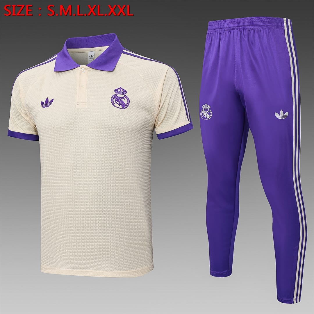 Real Madrid 25/26 Polo · Crema