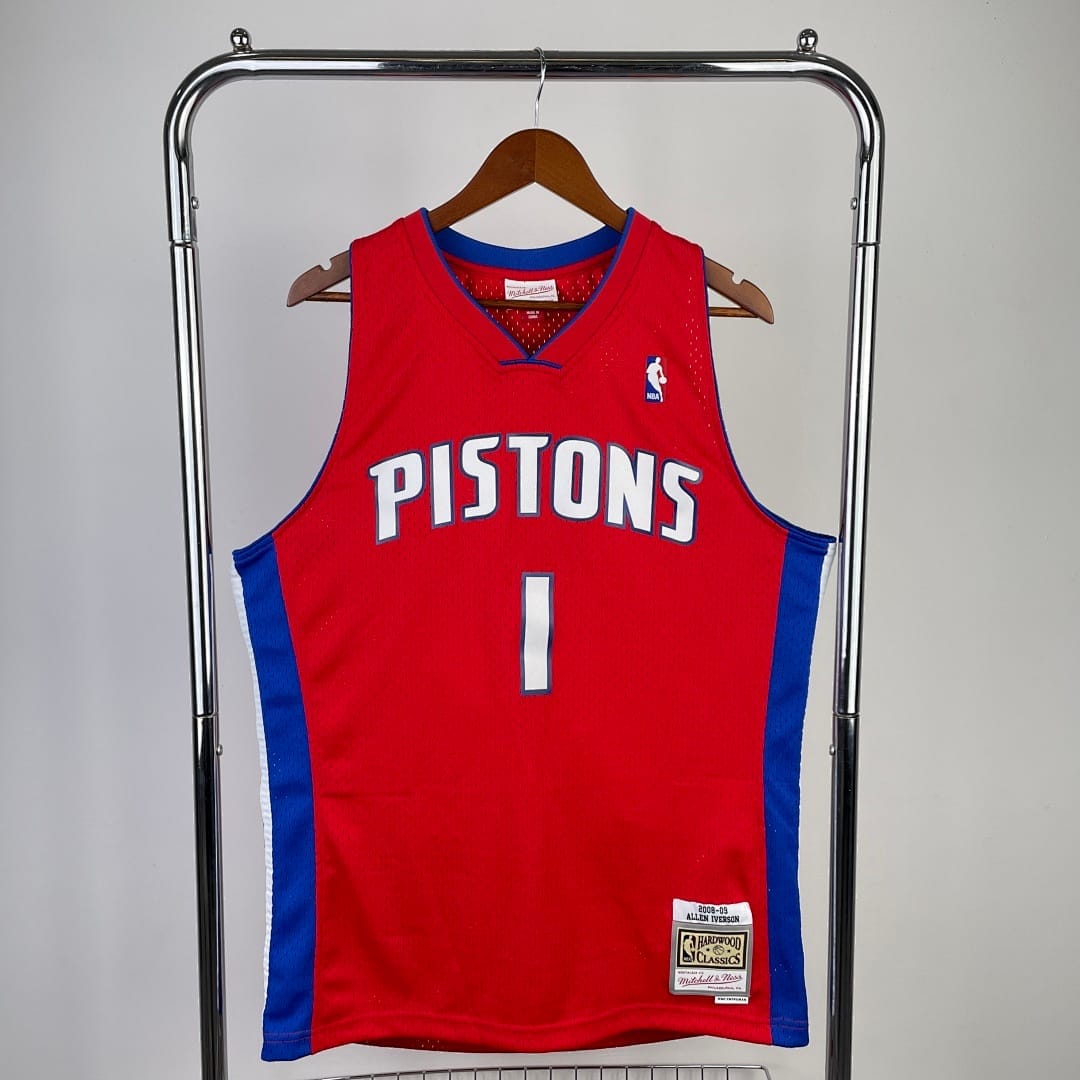 Pistons 08/09 Retro Mitchell & Ness Rojo