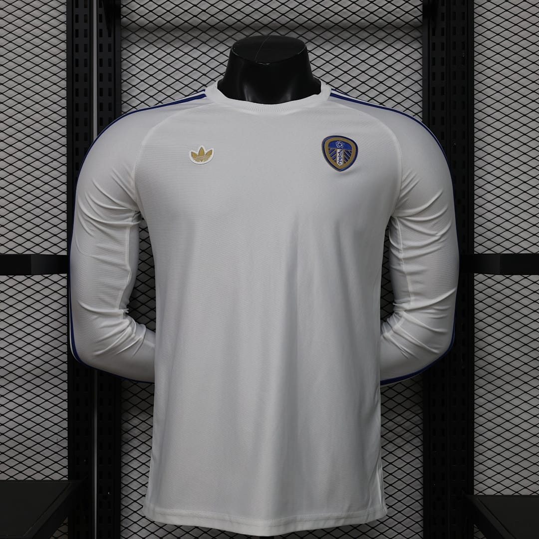 Leeds United 2026 Retro Casual Blanco Manga Larga