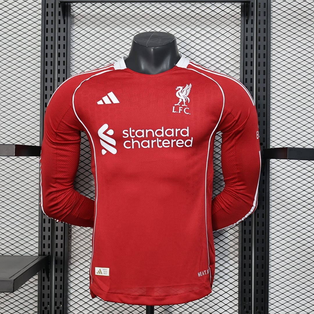 Liverpool 25/26 Local Manga Larga · Diseño 2